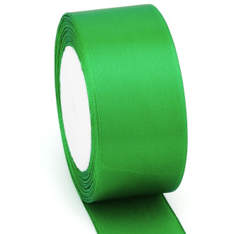 Лента атласная 5 см 1 рулон +-23 м Зеленый