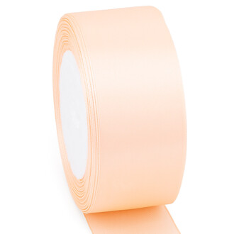 Лента атласная 5 см 1 рулон +-23 м Персиковый