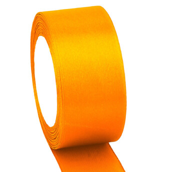 Лента атласная 5 см 1 рулон +-23 м Оранжевый