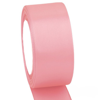 Лента атласная 5 см 1 рулон +-23 м Розовая пудра