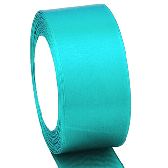 Лента атласная 4 см 1 рулон +-23 м Бирюзовый