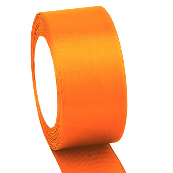 Лента атласная 4 см 1 рулон +-23 м Оранжевый