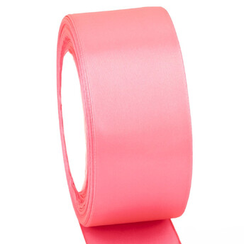 Лента атласная 4 см 1 рулон +-23 м Розовый темный