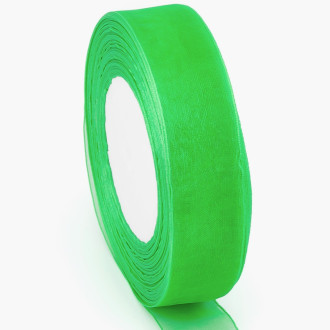 Лента органза 4 см 1 рулон +-45 м Зеленый