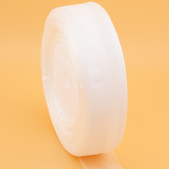 Лента органза 4 см 1 рулон +-45 м Белый