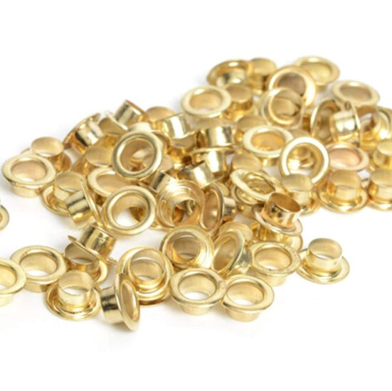 Люверсы втулка+шайба №400 Ø 6 мм 50 шт. Золотистый