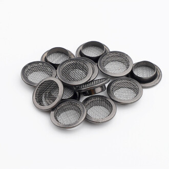 Люверсы сетка втулка+шайба №300 10,5х6 мм Ø 5 мм 20 шт. Черный Никель