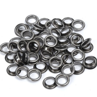 Люверсы втулка+шайба №400 Ø 6 мм 50 шт. Черный Никель