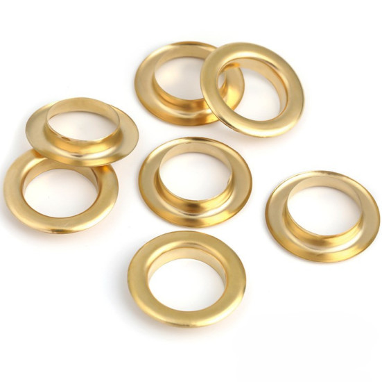 Люверсы втулка+шайба №1200 Ø 14 мм 20 шт. Золотистый