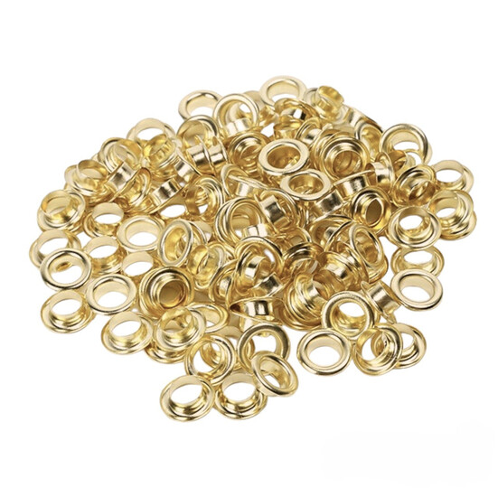 Люверсы втулка+шайба №200 Ø 4,5 мм 100 шт. Золотистый