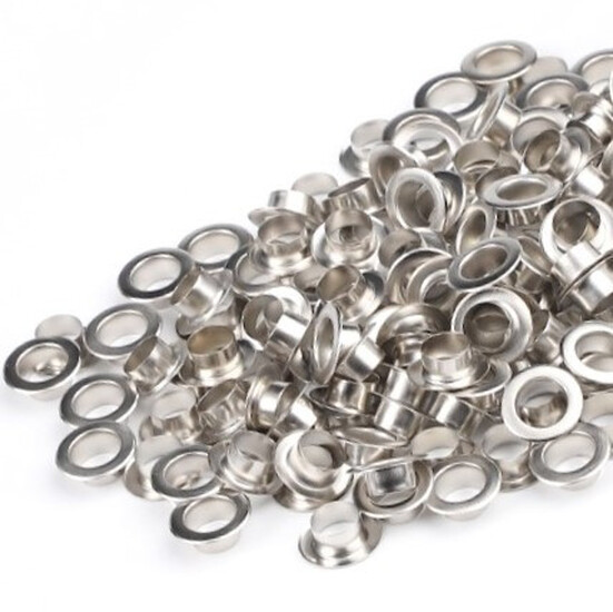 Люверсы плоская втулка+шайба №800 16,7х4,7 мм Ø 10 мм 20 шт. Платина