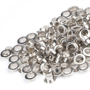 Люверсы плоская втулка+шайба №600 15х4,7 мм Ø 8 мм 20 шт. Платина