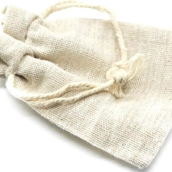 Подарочный мешочек из мешковины 8x10 см (+-5 мм) 1 шт. Бежевый