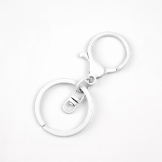 Карабин с кольцом основа для брелка карабин 34 мм кольцо 30 мм 67 мм 1 шт. Белый