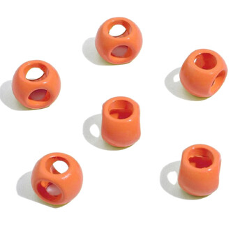 Бусины разделители 4 отверстия 7 мм Ø 3,3 мм 10 шт. Оранжевый
