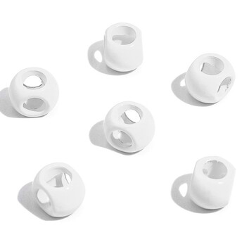 Бусины разделители 4 отверстия 7 мм Ø 3,3 мм 10 шт. Белый