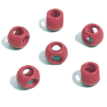 Бусины разделители 4 отверстия 7 мм Ø 3,3 мм 10 шт. Коралловый