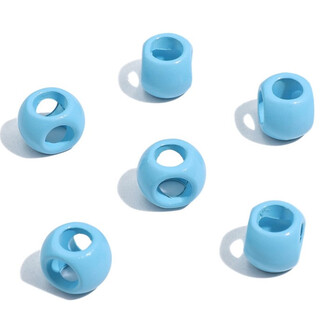 Бусины разделители 4 отверстия 7 мм Ø 3,3 мм 10 шт. Голубой