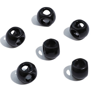 Намистини роздільники 4 отвори 7 мм Ø 3,3 мм 10 шт. Чорний