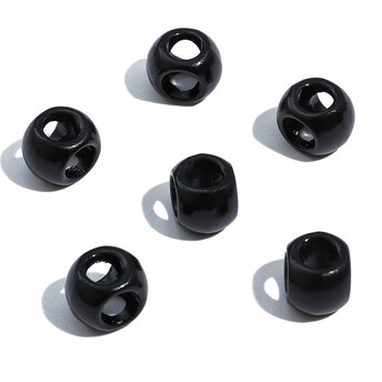 Бусины разделители 4 отверстия 7 мм Ø 3,3 мм 10 шт. Черный