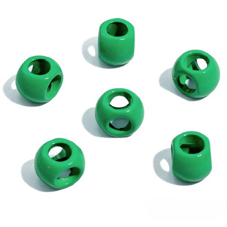 Бусины разделители 4 отверстия 7 мм Ø 3,3 мм 10 шт. Зеленый