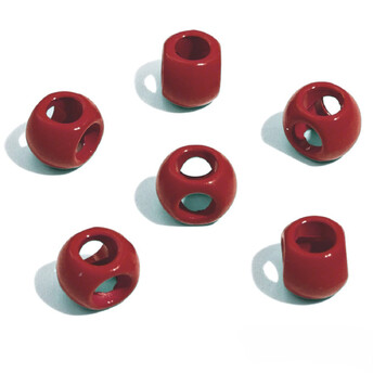 Бусины разделители 4 отверстия 7 мм Ø 3,3 мм 10 шт. Красный