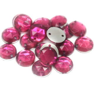 Стразы пришивные круглые Акрил 5 мм +-500 шт. Розовый