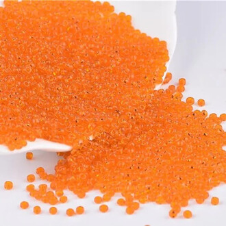 Бисер Прозрачный 2 мм 50 г Оранжевый