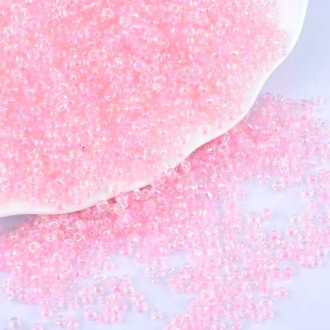 Бисер Бензиновый 2 мм 50 г Розовый светлый