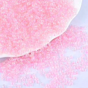 Бисер Бензиновый 2 мм 50 г Розовый светлый