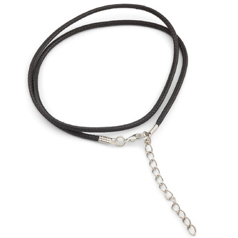 Шнурок на шею Полиєстр 1,5 мм 50 см 1 шт. Черный