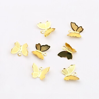 Подвеска бабочка 11х12,5 мм 10 шт. Золотистый яркий