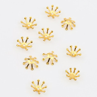 Обниматель для бусин Цветок 10 мм 20 шт. Золото яркое