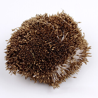 Тычинки двойные перламутровые 6х0,1 см +-360 шт. Золотистый