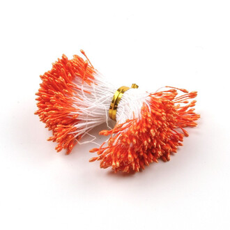 Тычинки двойные перламутровые 6х0,1 см +-360 шт. Оранжевый