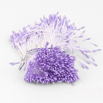 Тычинки двойные перламутровые 6х0,1 см +-360 шт. Сиреневый