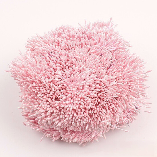 Тычинки двойные перламутровые 6х0,1 см +-360 шт. Розовый опал