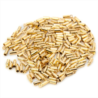Колпачок-окончание 2х6 мм Ø 1 мм +-30 шт. Золото