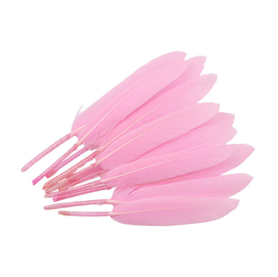 Перья куриные 10-15 см 25 шт. Розовый_ПДД 048Р
