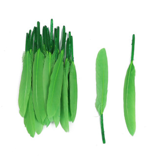 Перья куриные 10-15 см 25 шт. Светло Зеленый_ПДД 048СЗ
