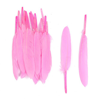 Перья куриные 10-15 см 25 шт. Розовый_ПДД 048Р