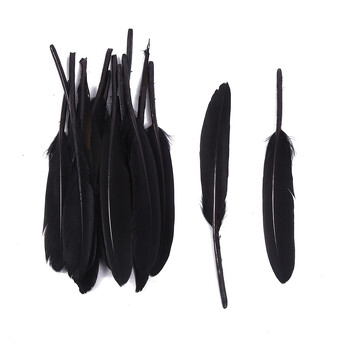 Перья куриные 10-15 см 25 шт. Чёрный_ПДД 048Ч