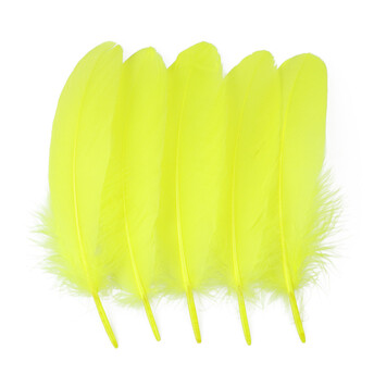 Перья гусиные 15-20 см 25 шт. Желтый_ПДД 011Ж