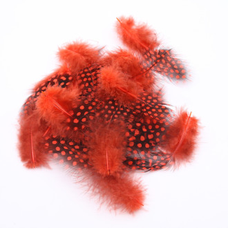 Перья цесарки 5-11 см 10 шт. Красный яркий_ПД8 024КР