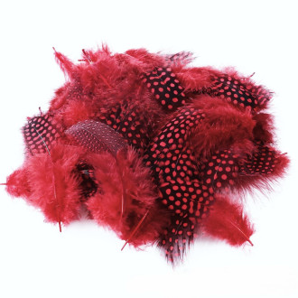 Перья цесарки 5-11 см 10 шт. Красный_ПД8 024КР