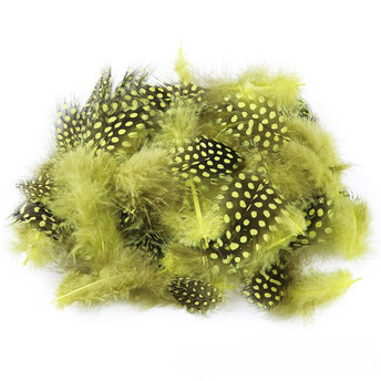 Перья цесарки 5-11 см 10 шт. Желтый_ПД8 024Ж