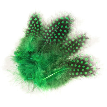 Перья цесарки 5-11 см 10 шт. Зеленый_ПД8 024З
