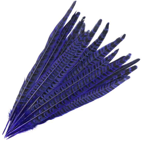 Перья горной куропатки 22-26 см 1 шт. Синий_ПДД 0213С