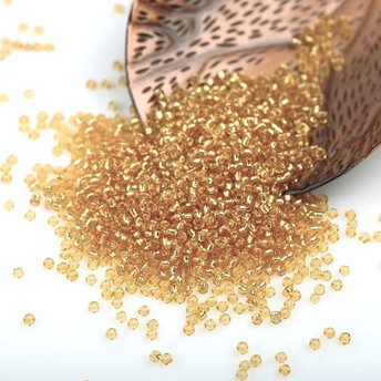 Бисер Парчовый 2 мм 50 г Золотистый светлый