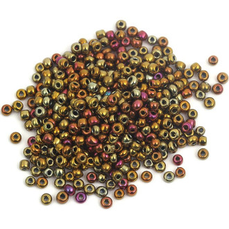 Бисер Металлик 2 мм 50 г Золотистый радужный
